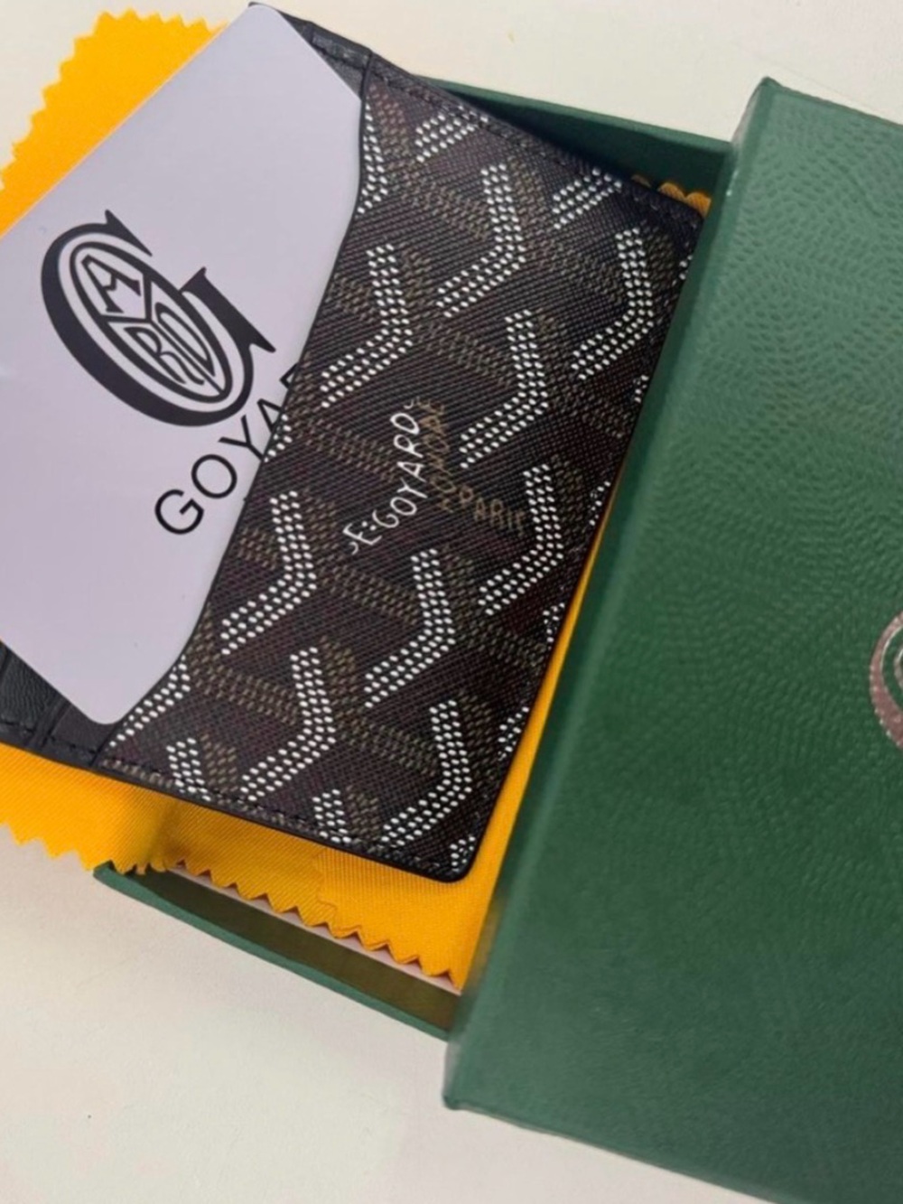 BRAND NEW Auth. Goyard Black and Gray Card Holder